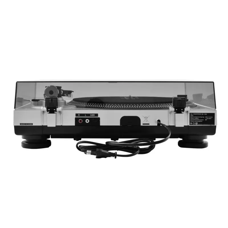 Diržinės pavaros DJ patefonas Omnitronic BD-1350 sidabrinis