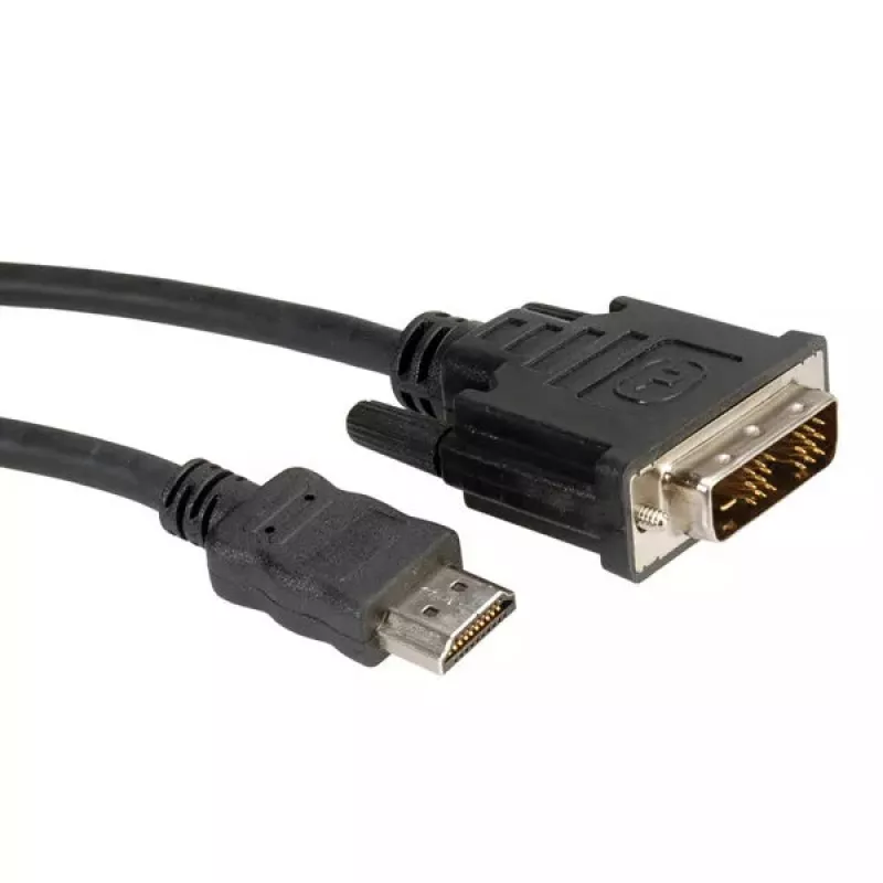 DVI laidas ROLINE DVI (18+1) - HDMI M/M 10 m