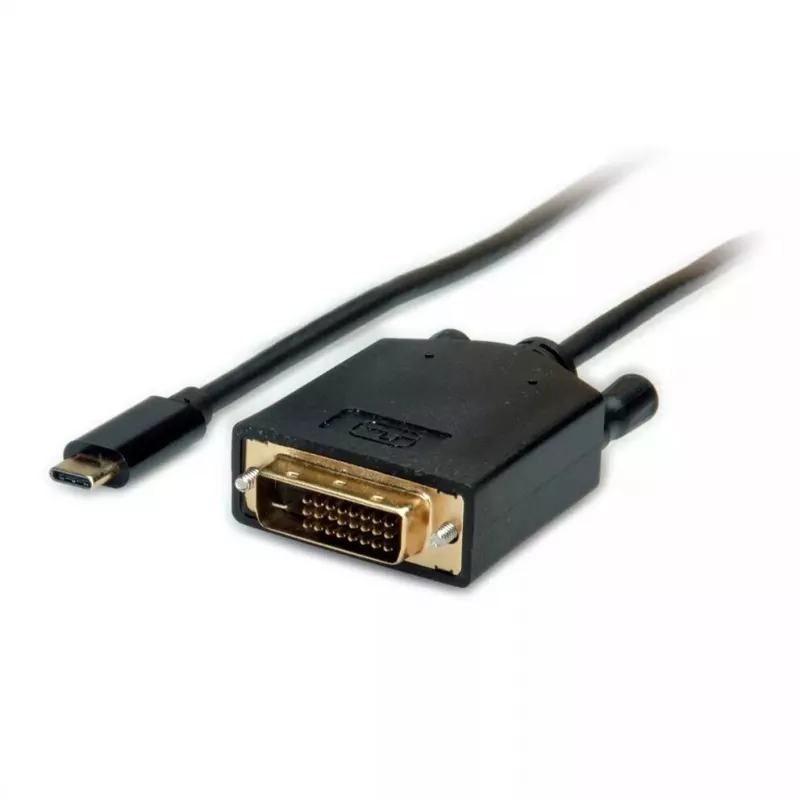 Vaizdo kabelio adapteris VALUE 11.99.5831 1m USB C DVI juodas