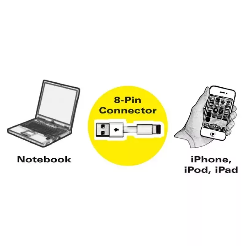 Lightning į USB kabelis VALUE 1,8 m, skirtas iPhone, iPod, iPad