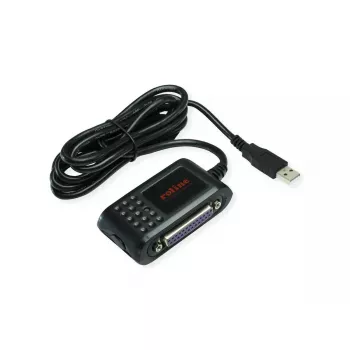 ROLINE 12.02.1017 kabelinis jungčių adapteris USB A RS-232 + DB25, juodas, 1,8 m