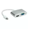 Adapteris Mini DisplayPort - HDMI/VGA ROLINE 12.03.3161