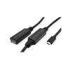 ROLINE USB kabelis 12.04.1066 USB 3.2 Gen 1 10 m USB C USB A juodas
