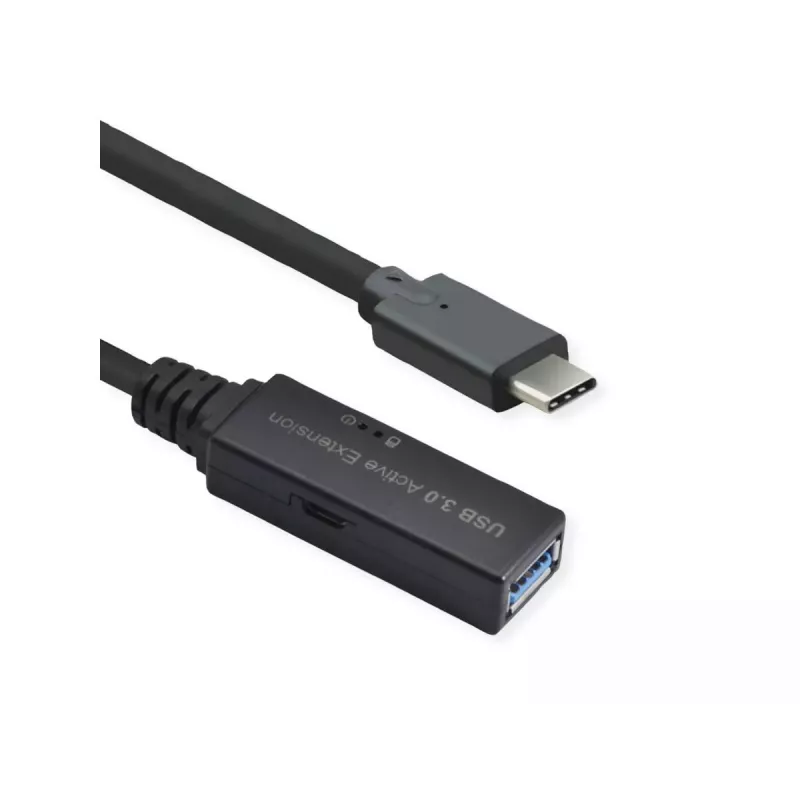 ROLINE USB kabelis 12.04.1067 15m USB 3.2 Gen 1 USB-C USB-A juodas