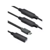 ROLINE USB kabelis 12.04.1068 USB 3.2 Gen 1 20 m USB C USB A Juodas