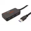 ROLINE USB 3.2 Gen 1 šakotuvas 4 prievadų su kartotuvu juodas 10 m