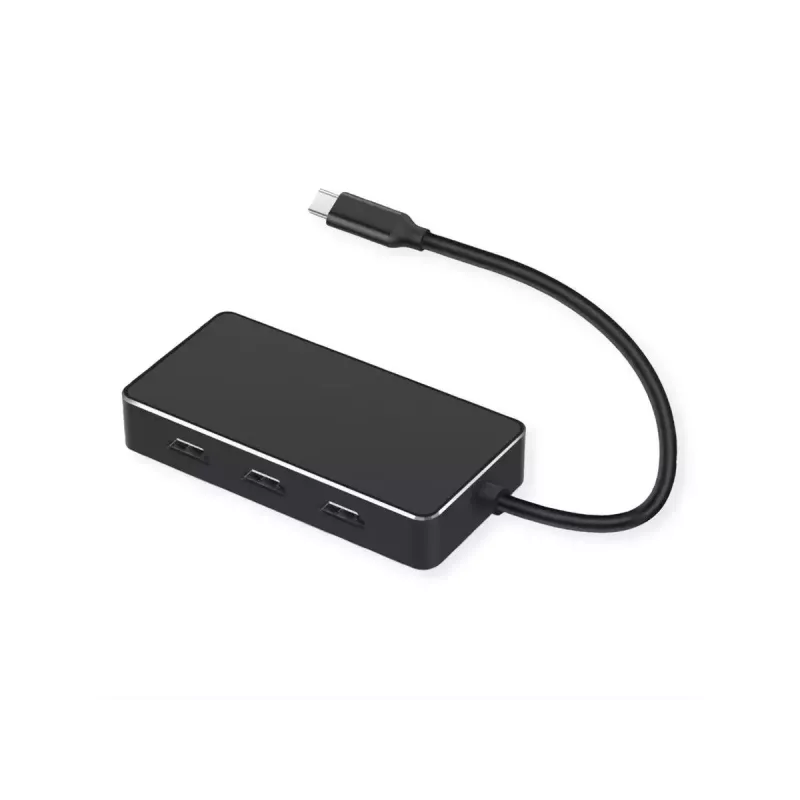 Vaizdo kabelio adapteris VALUE 12.99.1031 0,19 m USB Type-C 3 x HDMI juodas