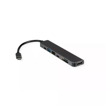 Nešiojamojo kompiuterio dokas VALUE 12.99.1136 laidinis USB 3.2 Gen 2 Type-C juodas pilkas