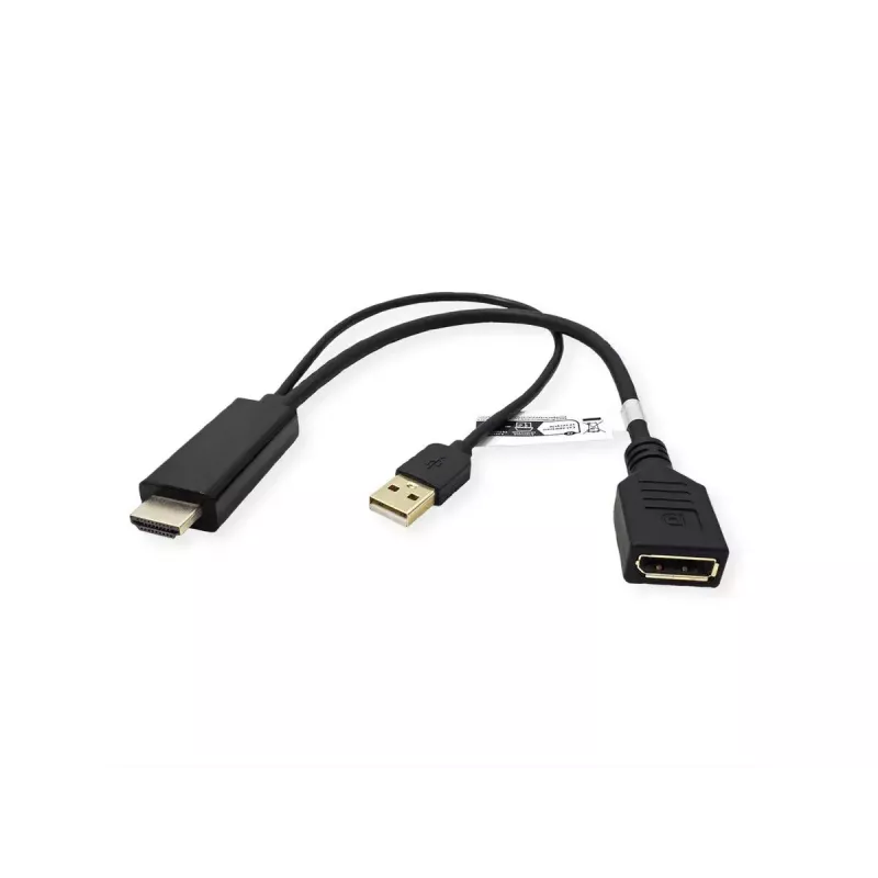 Vaizdo kabelio adapteris VALUE 12.99.3146 0,3 m HDMI Type A DisplayPort Juodas