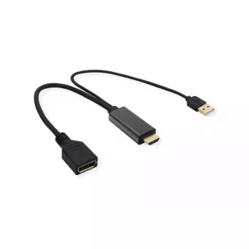 Vaizdo kabelio adapteris VALUE 12.99.3146 0,3 m HDMI Type A DisplayPort Juodas