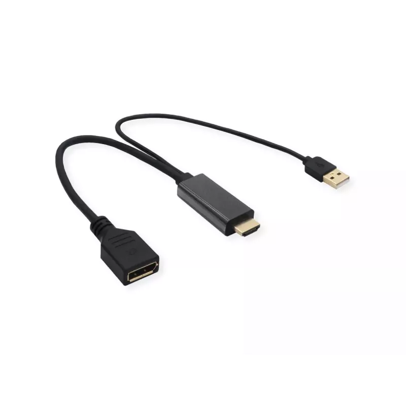Vaizdo kabelio adapteris VALUE 12.99.3146 0,3 m HDMI Type A DisplayPort Juodas