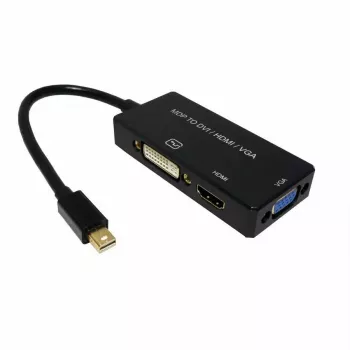 Vaizdo kabelio adapteris VALUE 12.99.3154 Mini DisplayPort HDMI VGA 0,1 m juodas