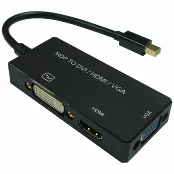 Vaizdo kabelio adapteris VALUE 12.99.3154 Mini DisplayPort HDMI VGA 0,1 m juodas