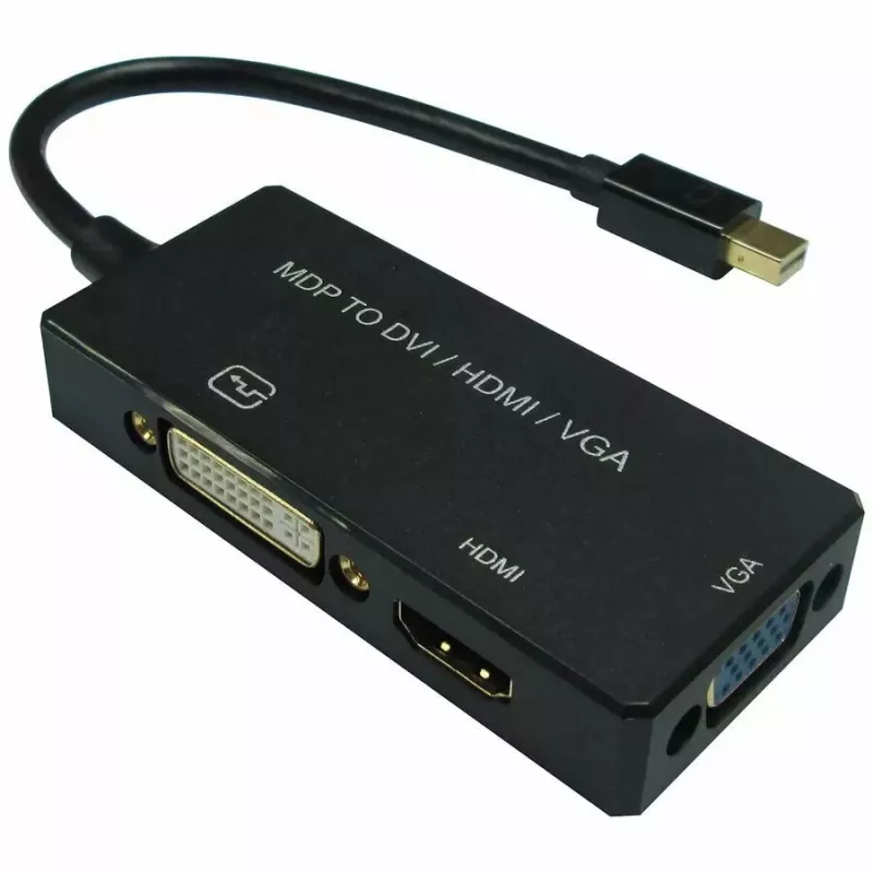 Vaizdo kabelio adapteris VALUE 12.99.3154 Mini DisplayPort HDMI VGA 0,1 m juodas