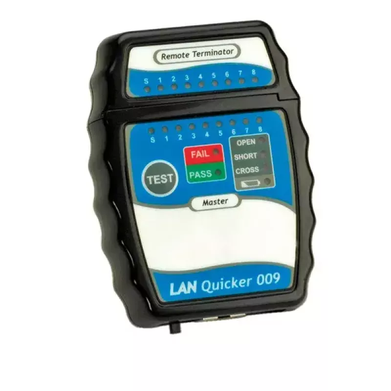Kabelių testeris VALUE Quicker kabelis Tester model 13.99.3001 — tinklo kabelių tęstinumo ir laidų sujungimo patikra