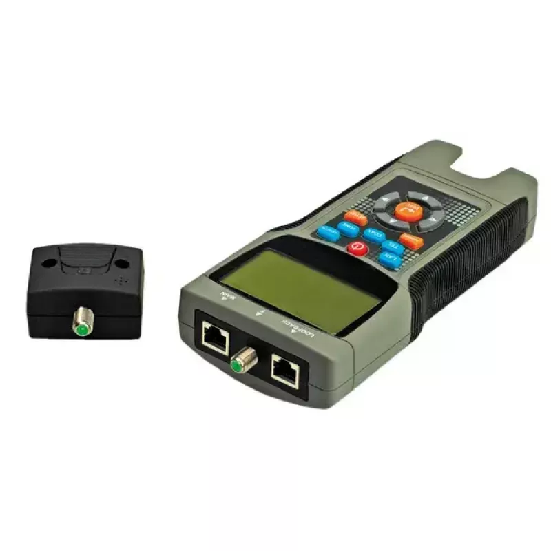 Kabelių testeris VALUE LAN kabelis Multifunction Tester modelis 13.99.3002 — daugiafunkcis LAN kabelių testeris, tikrinantis laidų vientisumą ir porų atvaizdavimą