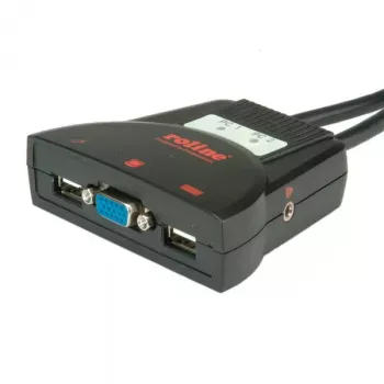 KVM jungiklis ROLINE Star 1 vartotojas 2 kompiuteriai garso USB