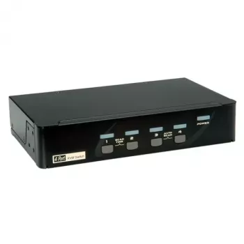 KVM jungiklis ROLINE 1 vartotojui 4 kompiuteriams su DisplayPort ir USB šakotuvu