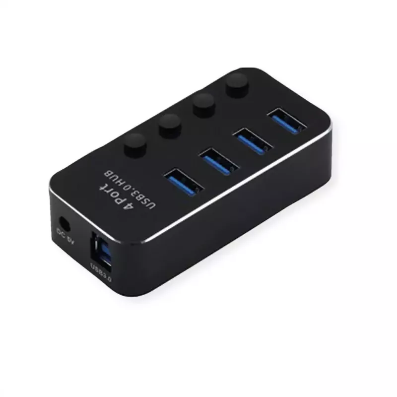 USB šakotuvas ROLINE 14.02.5056 USB 3.2 Gen 1 Type-A 5120 Mbit/s juoda