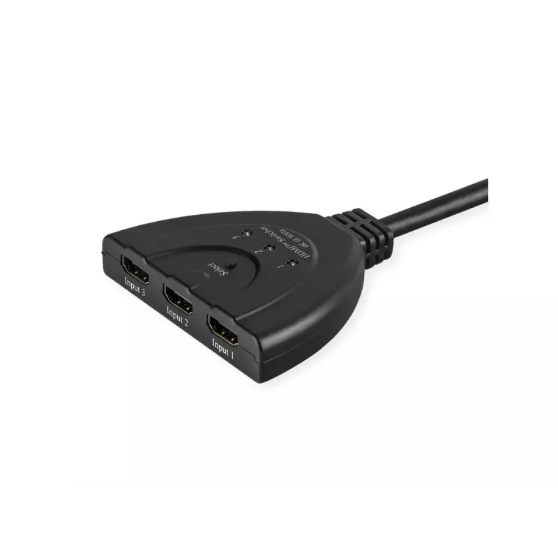 VALUE HDMI vaizdo komutatorius 14.99.3567, HDMI, 4K (3840x2160) 60 Hz, 3 įvestys, juodas