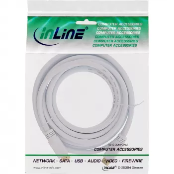 InLine High Speed HDMI laidas su eternetu, 4K2K, M/M, baltas, auksuoti kontaktai, 10 m