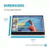 HP E-Series E14 G4 kompiuterio monitorius 35,6 cm (14 colių) 1920 x 1080 pikselių Full HD LED Baltas