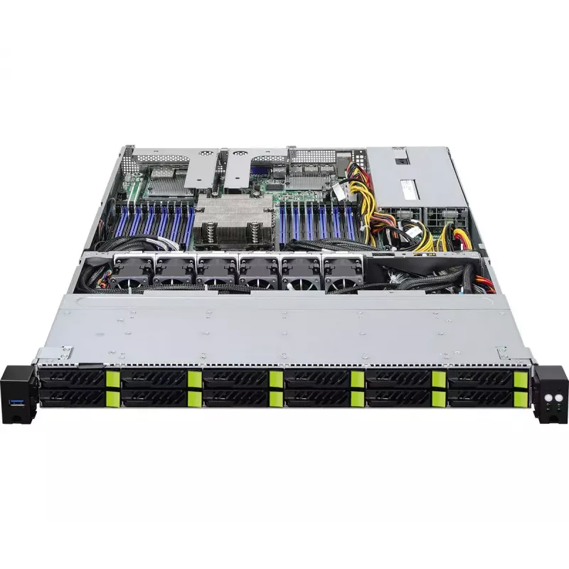 Kompiuterio korpusas ASRock 1U12E-GENOA/2L2T Rack (1U) Pilkas