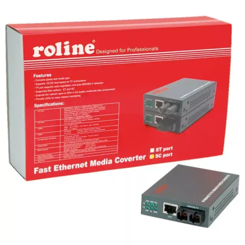 Spartusis eterneto keitiklis ROLINE RC-100FX/SC