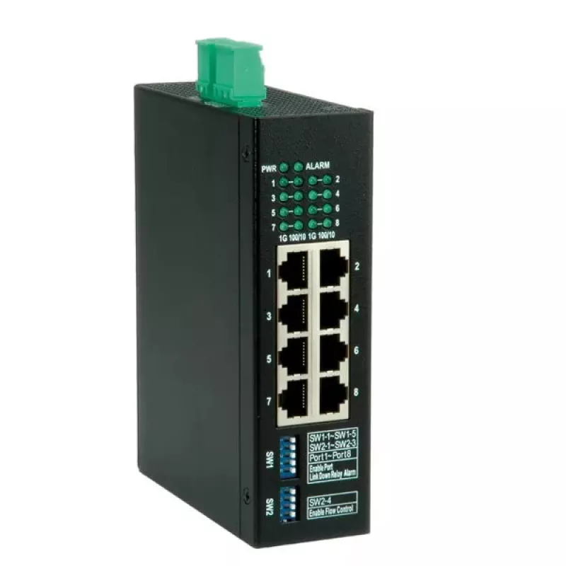 Nevaldomas komutatorius ROLINE Gigabit Ethernet pramoninis komutatorius 8x