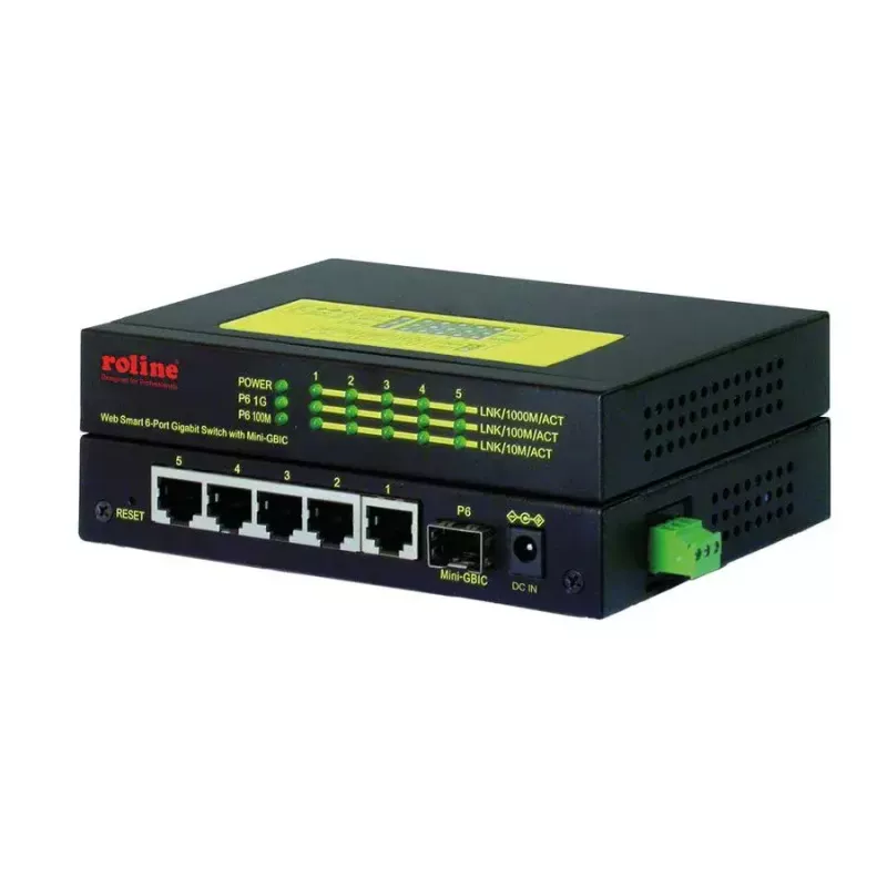 Tinklo komutatorius ROLINE 21.13.1162 Gigabit Ethernet 5 prievadai PoE