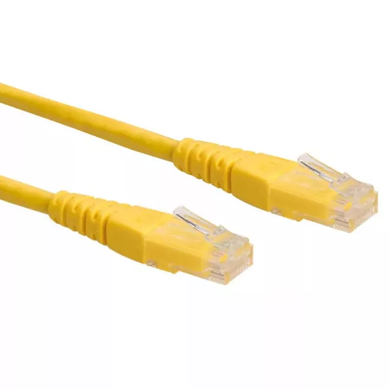 Tinklo kabelis ROLINE UTP komutacinis kabelis Cat.6 RJ-45 0,3 m geltonas