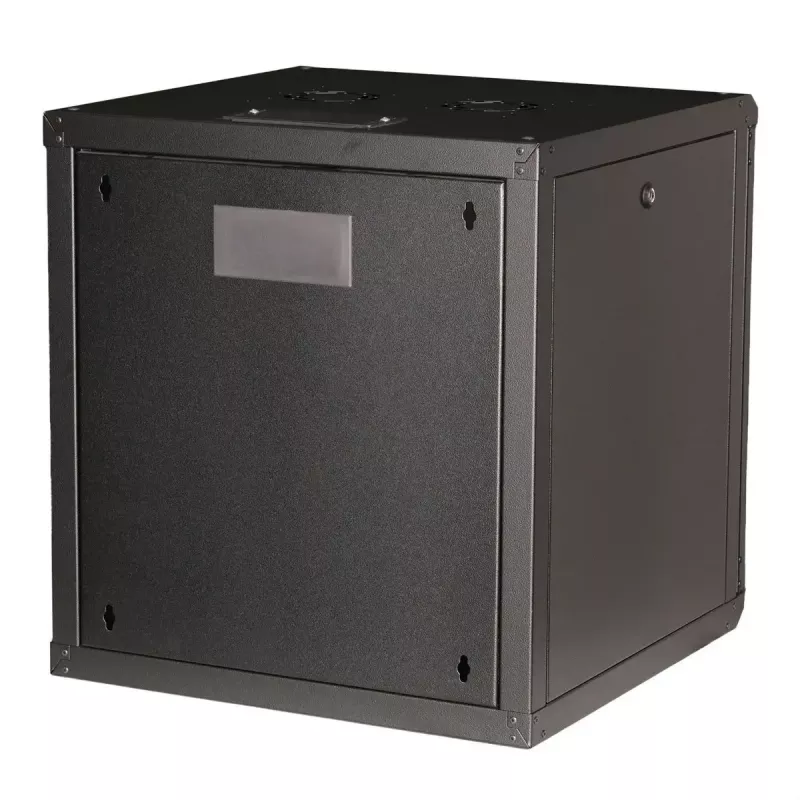 Prie sienos montuojamas stovas ROLINE Pro 12U 19 colių, 600x600 mm, juodas, IP20, rakinamas