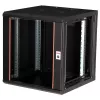 Prie sienos montuojamas stovas ROLINE Pro 12U 19 colių, 600x600 mm, juodas, IP20, rakinamas