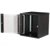 Prie sienos montuojamas stovas ROLINE Pro 12U 19 colių, 600x600 mm, juodas, IP20, rakinamas