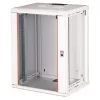 Sieninis 19 colių stovo spinta ROLINE Pro 16U 600x450 mm, pilka, raktinis užraktas, IP20