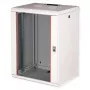 Sieninis 19 colių stovo spinta ROLINE Pro 16U 600x450 mm, pilka, raktinis užraktas, IP20