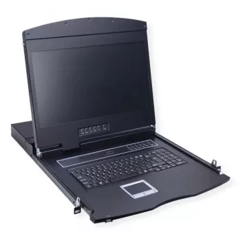 Rack console VALUE 26.99.0131 19 col. (48,3 cm) 1366x768 250 cd/m² vokiška klaviatūra juoda 1U