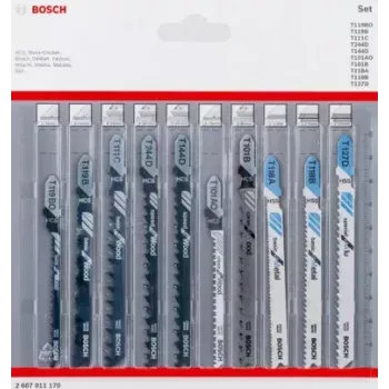Bosch 2 607 011 170 siaurapjūklio/slankiojo pjūklo/smuiklinio pjūklo geležtė Siaurapjūklio geležtė 10 vnt.