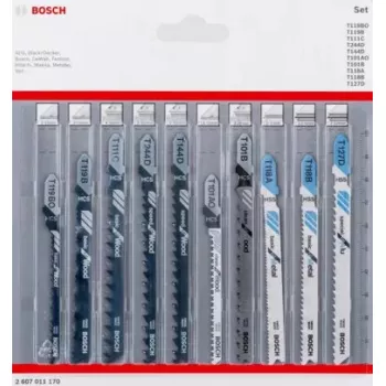 Bosch 2 607 011 170 siaurapjūklio/slankiojo pjūklo/smuiklinio pjūklo geležtė Siaurapjūklio geležtė 10 vnt.