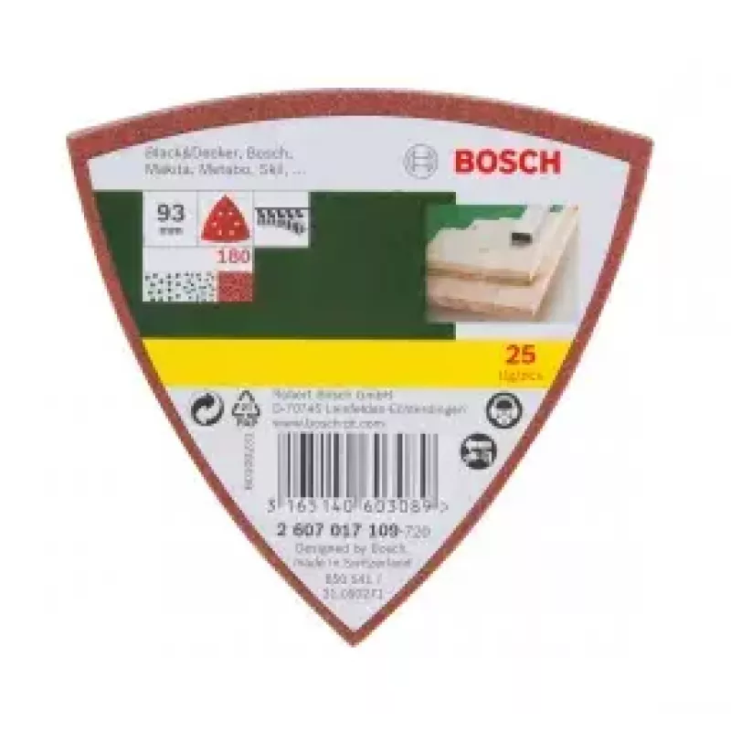 Bosch 2607017109 25 vnt. Šlifavimo lakštų