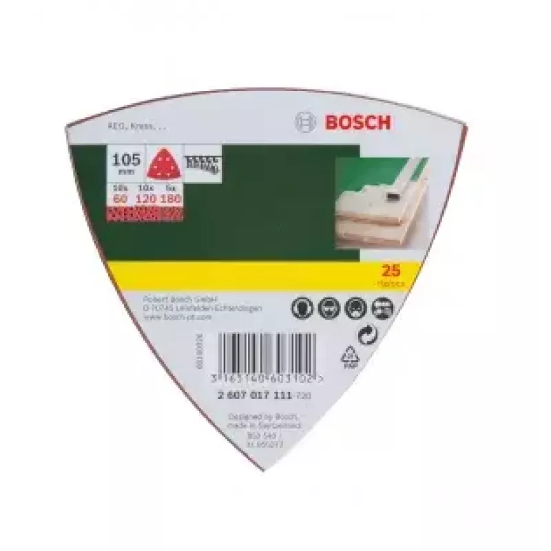 Bosch 2607017111 25 vnt. šlifavimo lapelis