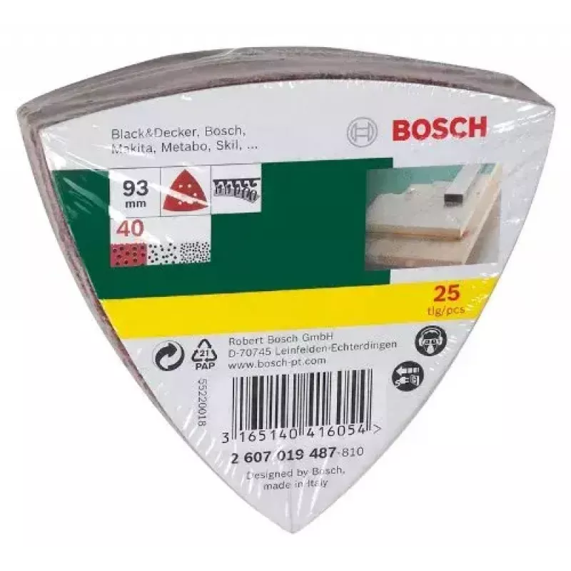 „Bosch 2 607 019 487“ šlifuoklio priedai 25 vnt.