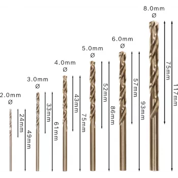 Grąžtų rinkinys Bosch HSS Twist Drill Bits Cobalt Sets