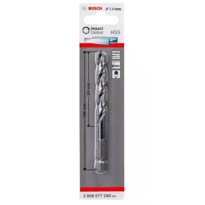 Spiralinis grąžtas Bosch HSS 7 mm