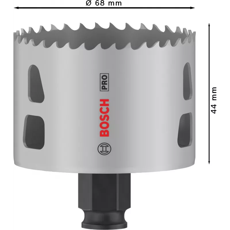Skylinė karūnėlė Bosch PRO 68 mm Progressor PC Plus – modelis 2608594398 metalui ir medžiui