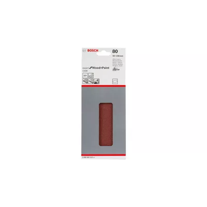 „Bosch C430 Expert for Wood and Paint“ šlifavimo lakštai 2608608X98