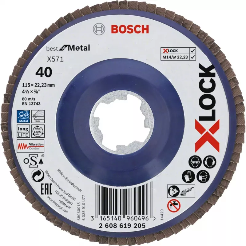 Bosch 2 608 619 205 kampinio šlifuoklio priedas Šlifavimo diskas