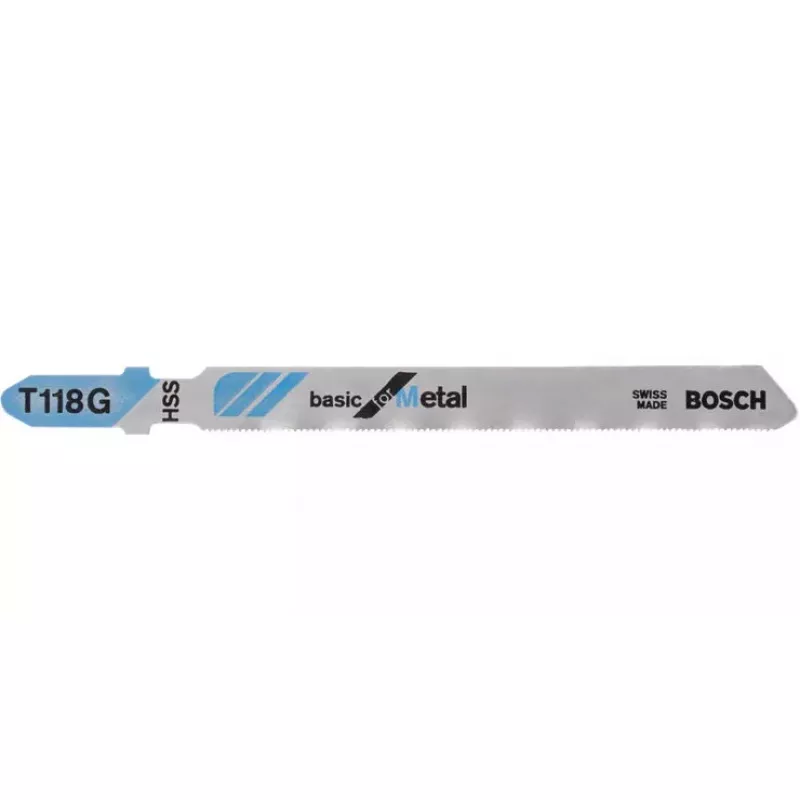 Pjūklo geležtė Bosch T 118 G Basic for Metal, greitaeigis plienas HSS
