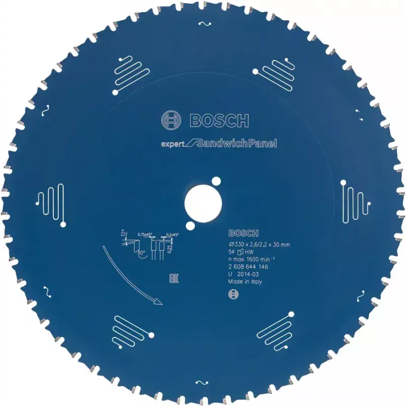 Bosch 2608644366 Expert diskinis pjūklas sumuštinių plokštėms, 165 x 20 mm, 30 dantų