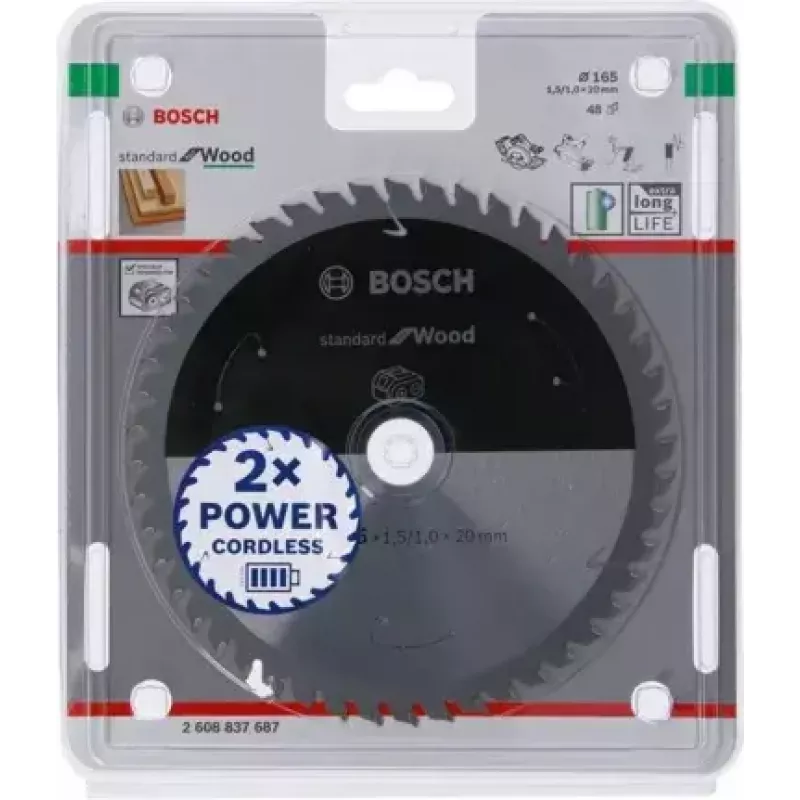 Bosch STANDARD FOR WOOD diskinis pjūklas 16,5 cm 1 vnt.
